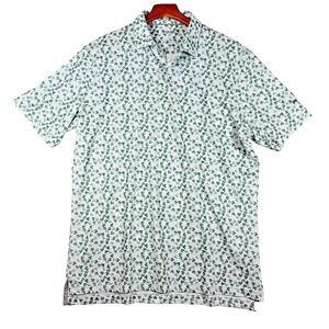 Johnnie-O Polo Shirt Mens Large Ojai Valley Inn Green Shamrock Performance Golf